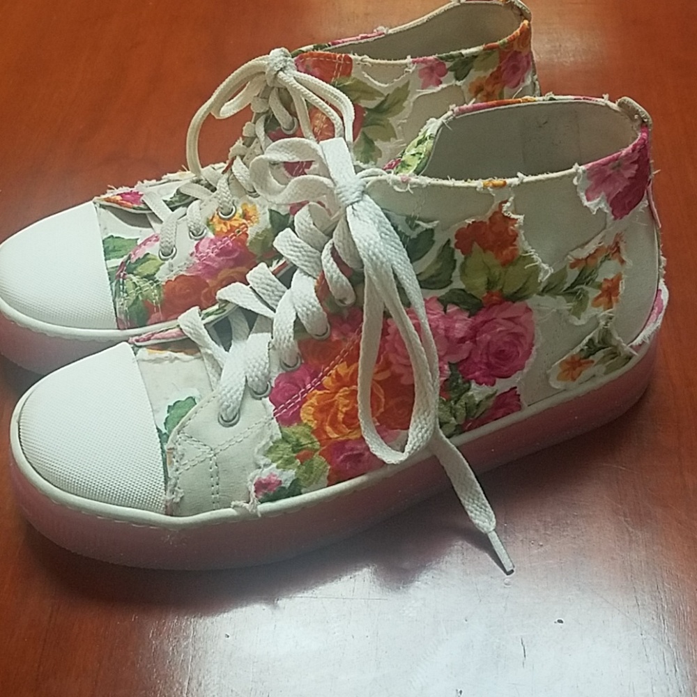 Cute floral high tops